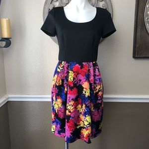 Betsey Johnson black and multi colored dress